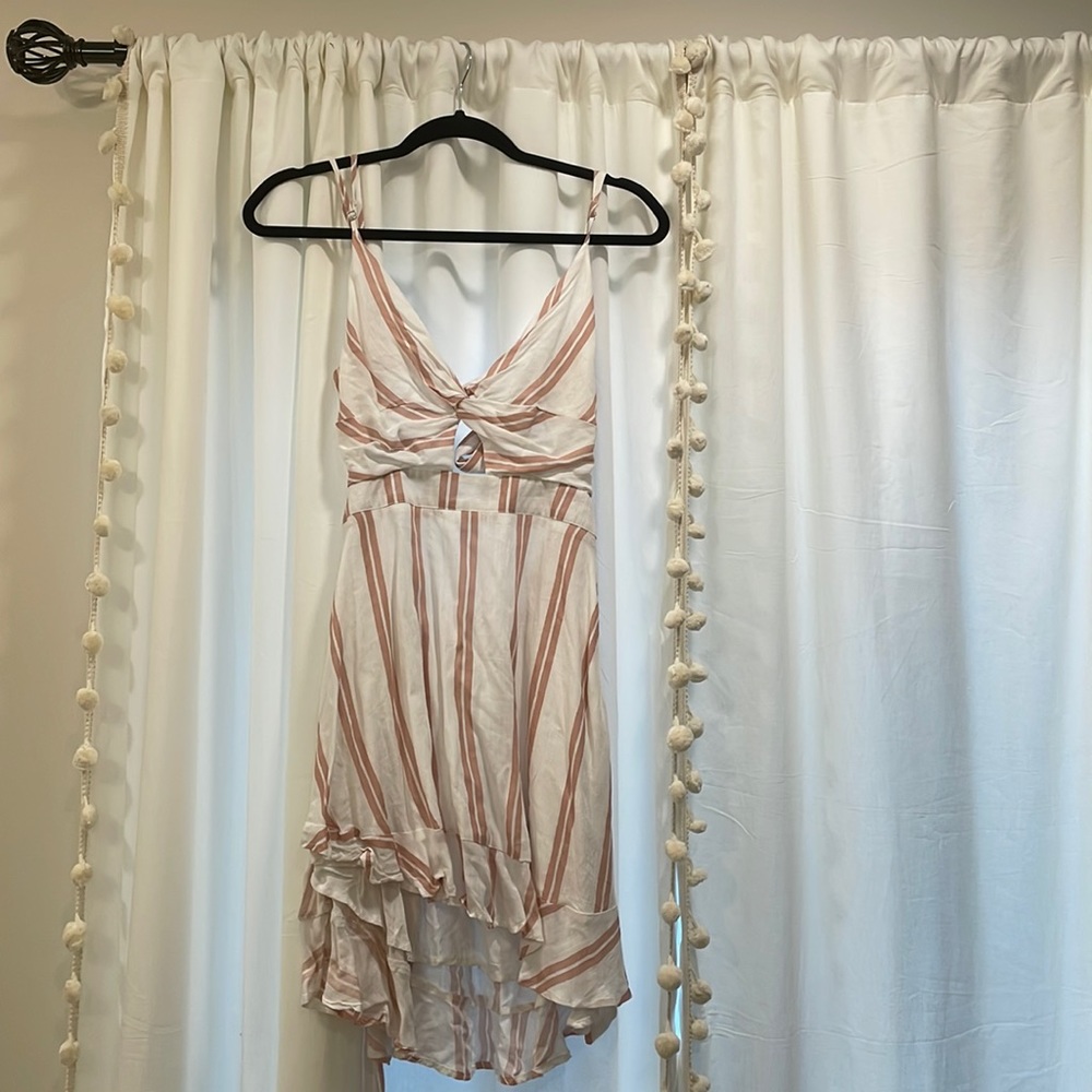Pink & White Stripe Romper